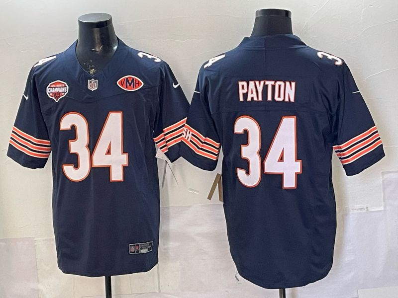 Men 2026 Chicago Bears #34 Payton Blue 3th generations Nike Limited NFL Jersey style 007